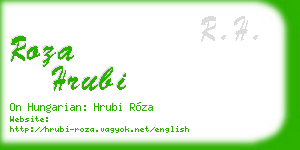 roza hrubi business card